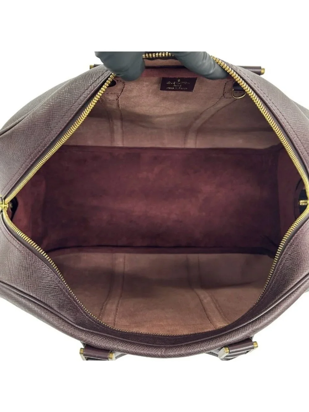 Louis Vuitton Vintage Kendal PM Taiga Leather 2-Way Boston Bag Acajou
